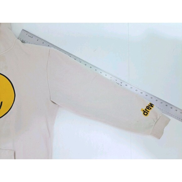 Drew House Mascot Smiley Hoodie Sweatshirt Pullover Large Beige Tan Cream - Picture 11 of 11